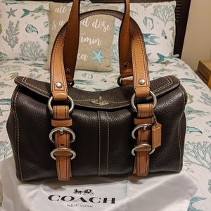 Coach Pebbled Leather Turnlock Chelsea Handbag